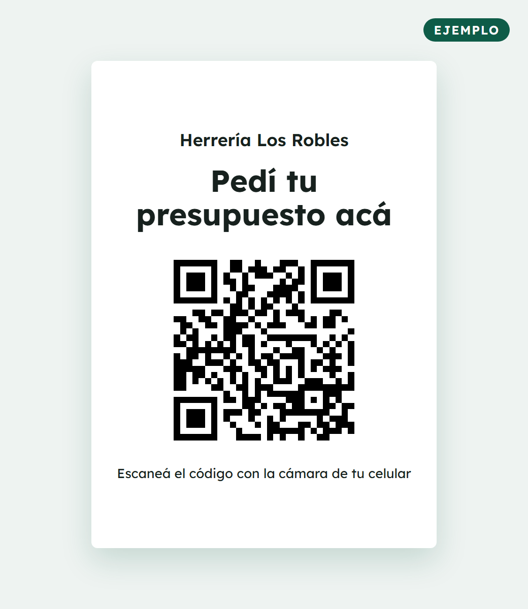 Ejemplo del cartel con código QR que arma Sefilo, listo para imprimir